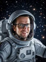 Steven als Astronaut